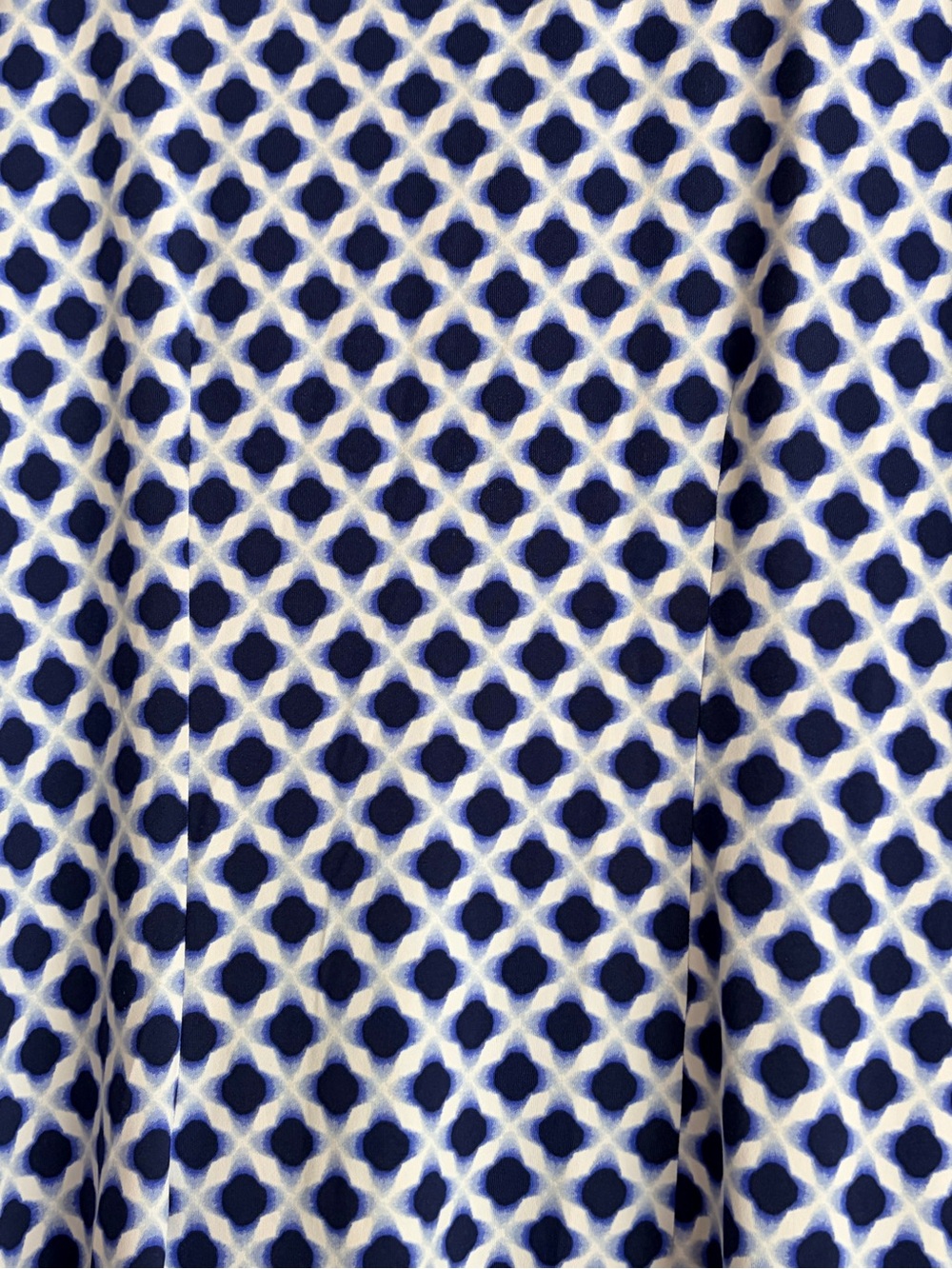 Talbots Navy and White Geometric Midi Shirt Dress medium Petite - Picture 3 of 5